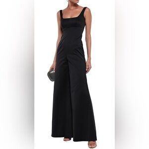 Emilia Wickstead Delta wide leg black jumpsuit XS